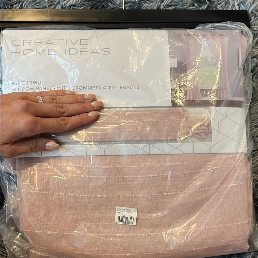 Creative Home Ideas blush sheer Window curtains